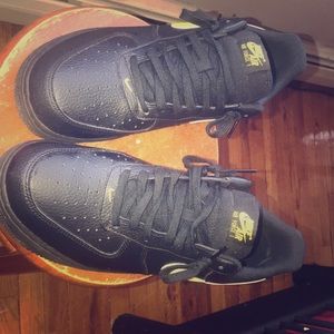 Yellow & black Air Force 1s
